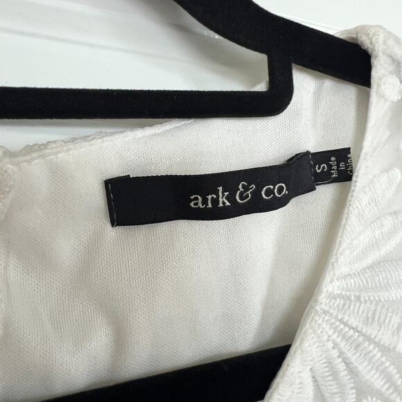 Ark & Company Floral Lace White Dress Size Small - Picture 11 of 11